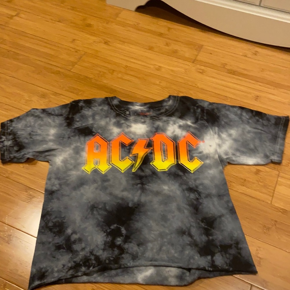 blue tie-dye ac/dc t-shirt